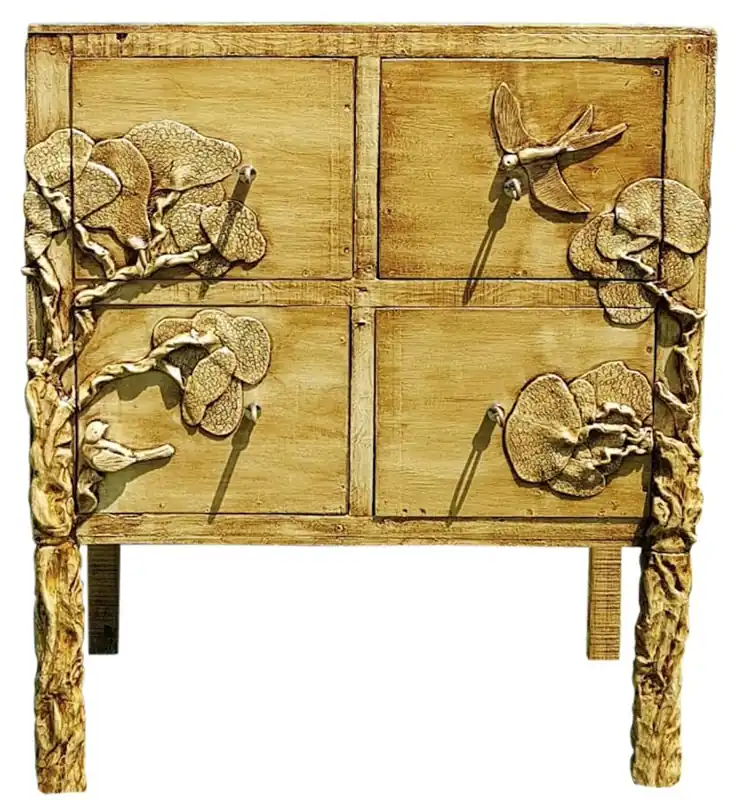 Casa Padrino cassettone in stile country di lusso naturale antico - Armadio in legno massello fatto a mano con 4 cassetti - Mobili in Stile Country Schnäppchen