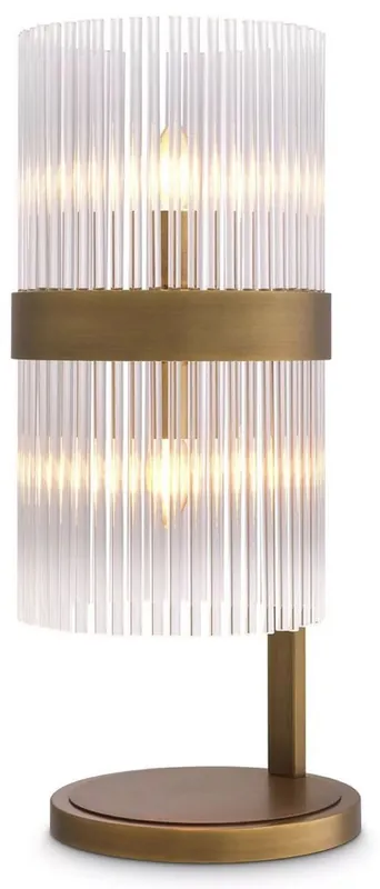 Super-Preis Casa Padrino lampada da tavolo di lusso ottone antico 28 x 23,5 x A. 60,5 cm - Elegante lampada da scrivania in stile retrò - Collezione di Lusso