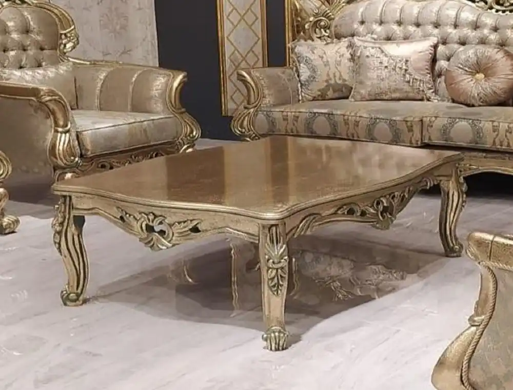 Casa Padrino tavolo da soggiorno barocco di lusso oro - Tavolino da caffè fatto a mano in stile barocco - Mobili soggiorno barocco - Nobile e Magnifico Heißes Angebot
