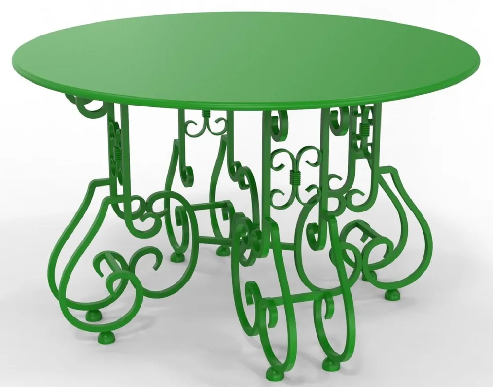 Casa Padrino tavolo da giardino Art Nouveau Ø 120 x A. 73,5 cm - Vari Colori - Tavolo da giardino e patio rotondo in ferro battuto - Mobili da giardino e patio in ferro battuto Art Nouveau Preisreduziert