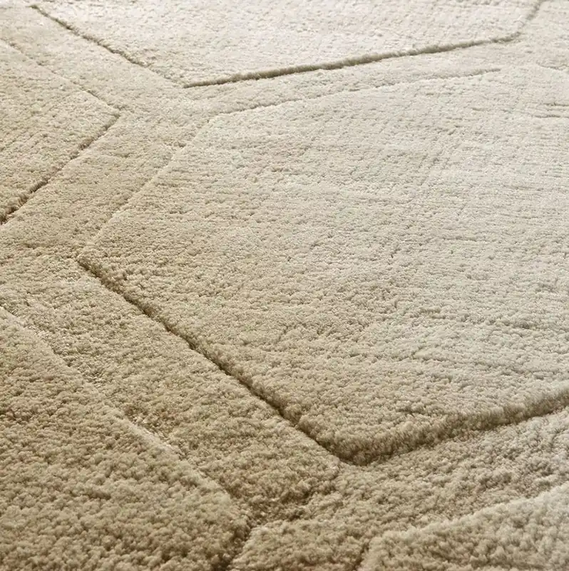 Saisonangebot Casa Padrino tappeto di lusso in viscosa beige 300 x 400 cm - Tappeto tessuto a mano per soggiorno e hotel - Accessori per la decorazione del soggiorno - Qualità di Lusso