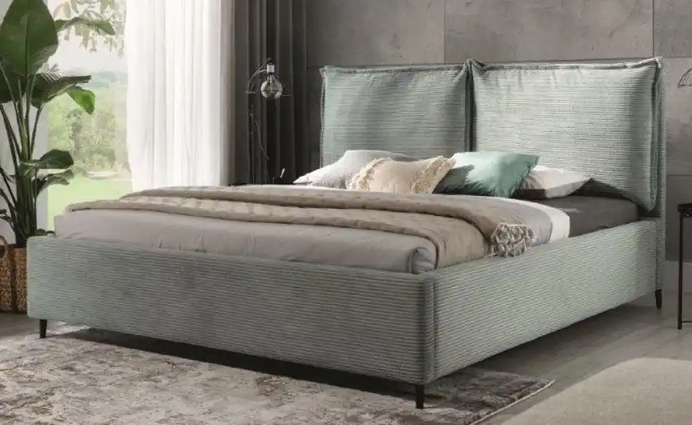 Preisreduziert Casa Padrino Letto Matrimoniale di Lusso Verde / Nero - Varie Dimensioni - Letto Moderno in Legno Massello con Testiera - Mobili Camera Da Letto Moderni - Collezione di Lusso