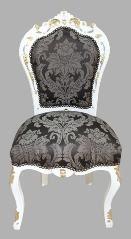 Patrón Casa Padrino barroco Cena Presidente Negro / oro blanco - Muebles Antiguos Saisonangebot
