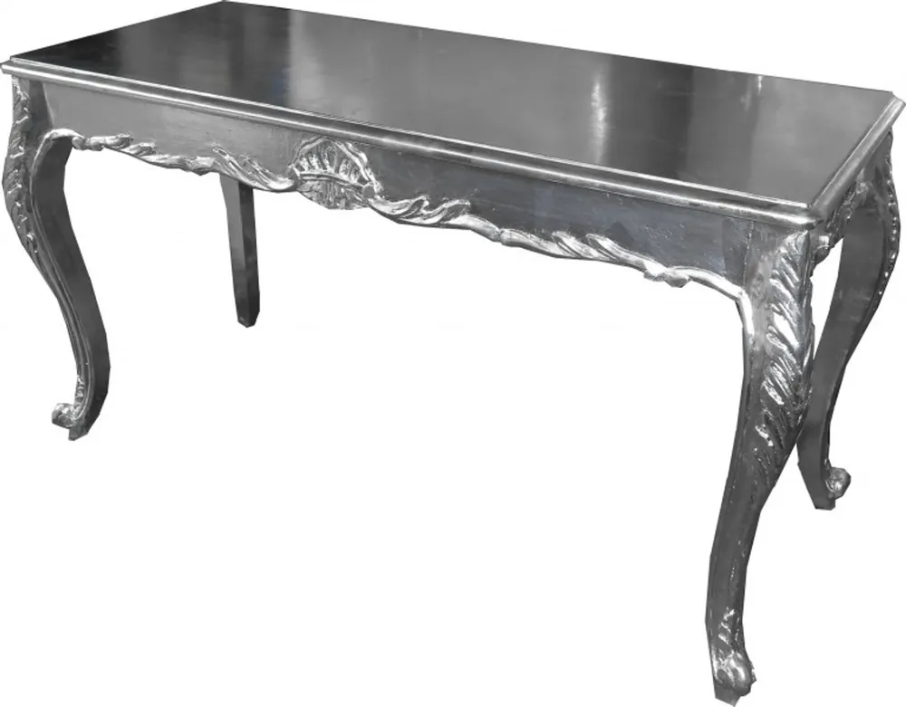 Casa Padrino Baroque table silver 140 x 60 cm - Dining Table - Furniture Dining - console table - Console Must-Have