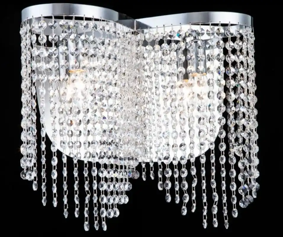 Sofort Bestellen Casa Padrino Baroque Crystal Wall Lights Nickel 40,5 x H 35 Antique style - wall lamp wall lighting