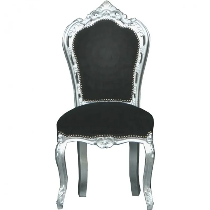 Casa Padrino barroco Cena Presidente Negro / Plata - Muebles Nur Für Kurze Zeit