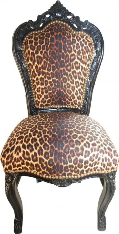Online Kaufen Casa Padrino barroco Cena Presidente leopardo / Negro - Muebles