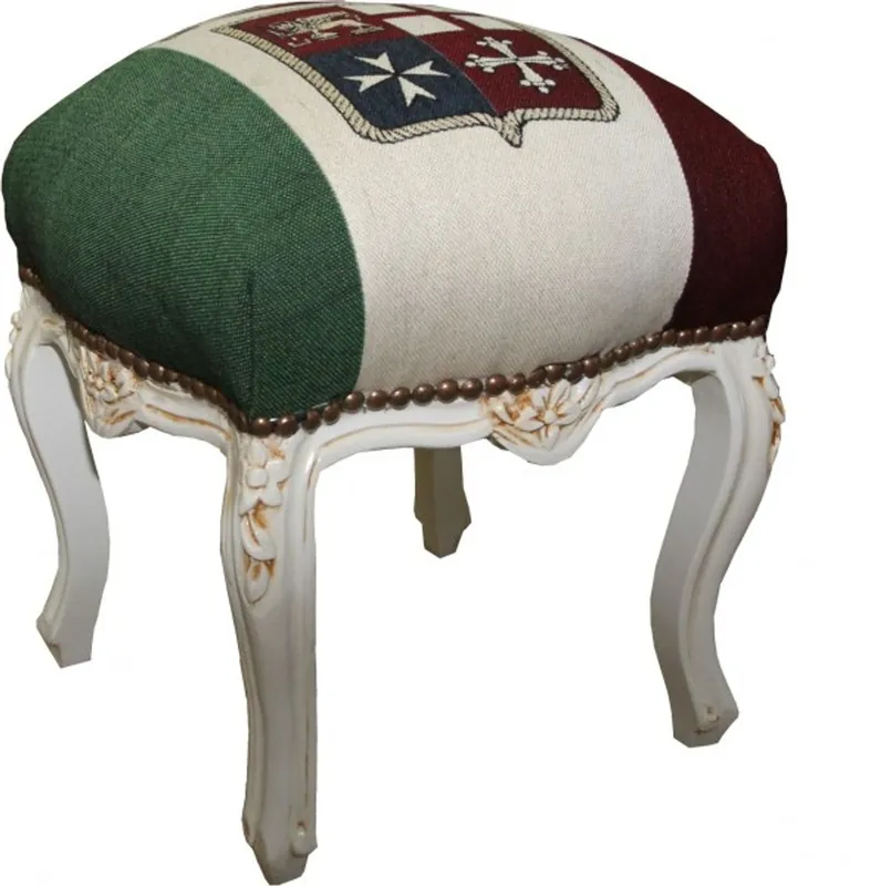 Casa Padrino barroco de heces Italia Diseño / Amtik blanco estilo altura 40 cm, ancho 35 cm - muebles de estilo barroco Schneller Versand