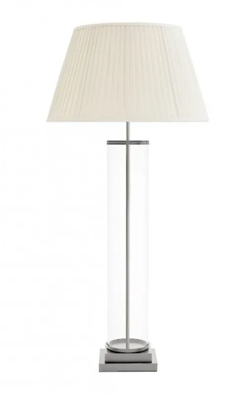 Rabatt Casa Padrino Luxury Table Light Nickel Diameter 21 x 59 x H 121 cm - Luxury Hotel Restaurant Table Lamp