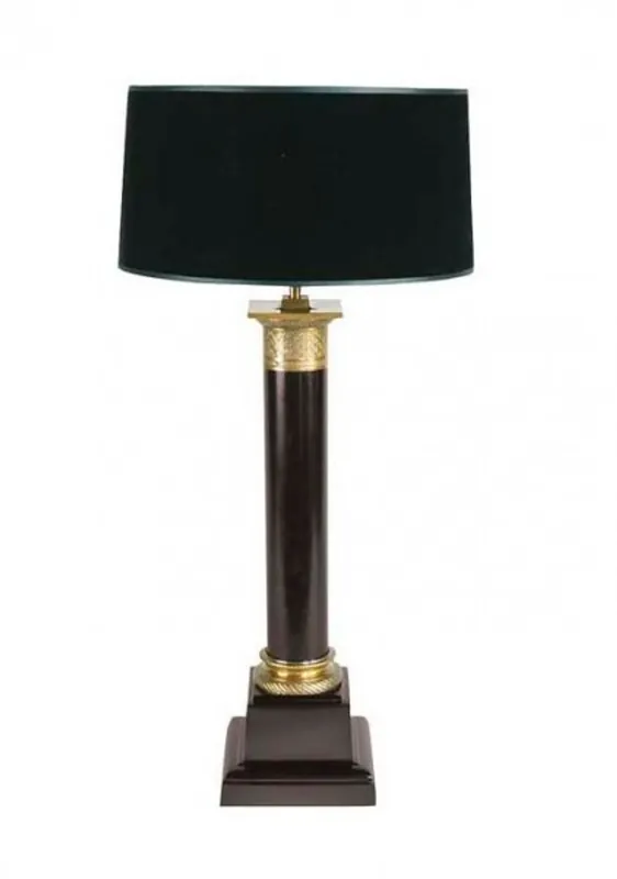Kracherpreis Casa Padrino Luxury Table Light Black Brass Diameter 18 x 40 x H 83 cm - Luxury Hotel Table Lamp