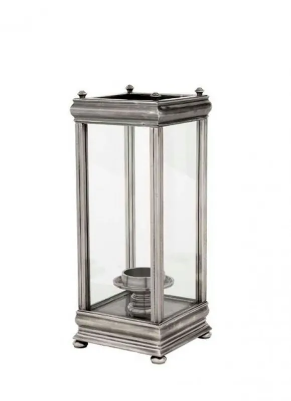 Casa Padrino luxury candle holder / lantern antique silver 21 x 21 x H. 52 cm - Luxury Candle Holder Preisknaller