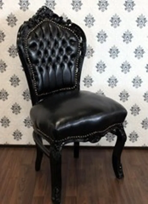 Casa Padrino barroco Cena Presidente Negro mirada del cuero / Negro - Muebles antiguos Online Kaufen