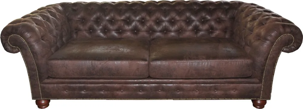 Neue Ware Casa Padrino sofá Chesterfield de lujo marrón - Muebles de Sala Chesterfield