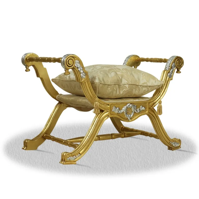 Casa Padrino barroco de heces Oro Plata - taburete de crucero de lujo Saisonangebot