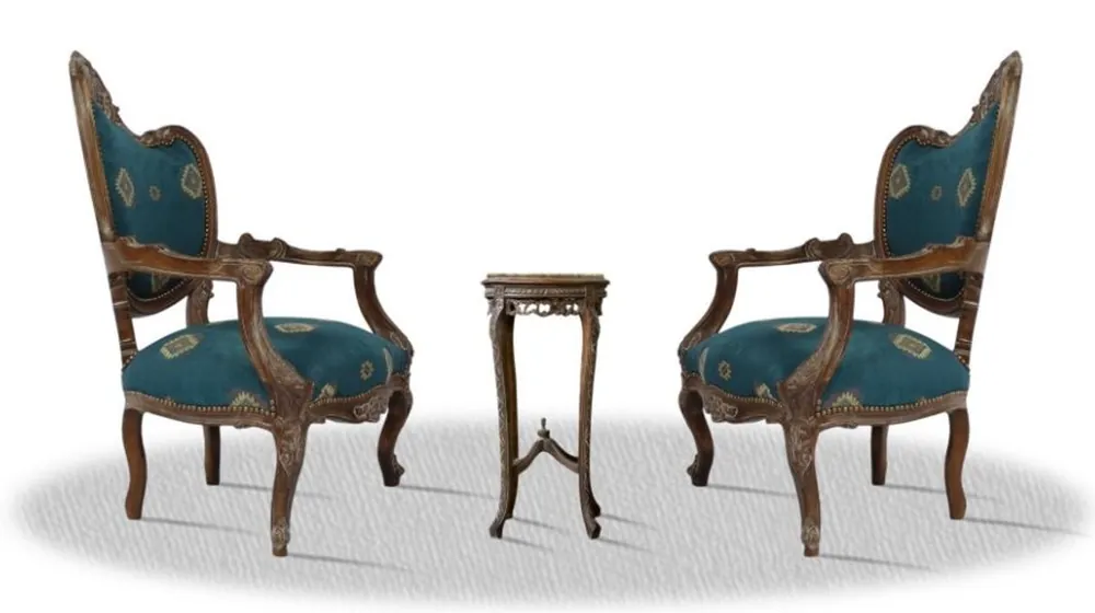 Casa Padrino barroco silla del salón con mesa - Hotel Collection Knallerangebot