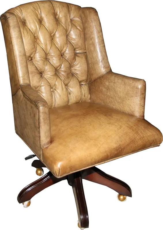 Finale Aktion Casa Padrino luxury leather executive chair office chair light brown swivel desk chair - head office