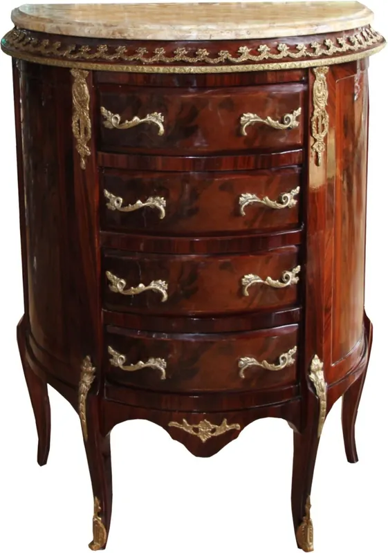Sichere Zahlung Casa Padrino Barockkommode Mahagonibraun con incrustaciones de mármol superior B 68 cm, 89 cm H - Barockkommode - Edición limitada