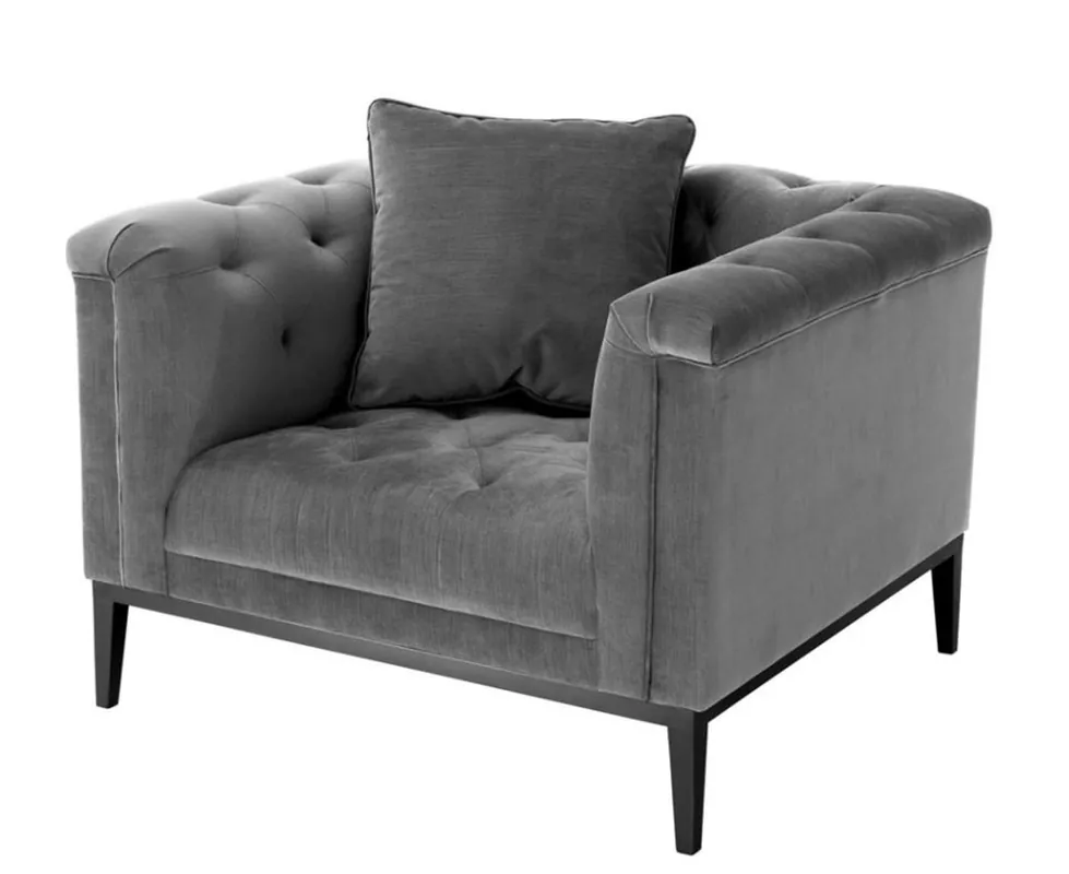 Casa Padrino butaca de lujo gris - muebles para la habitación Expressversand