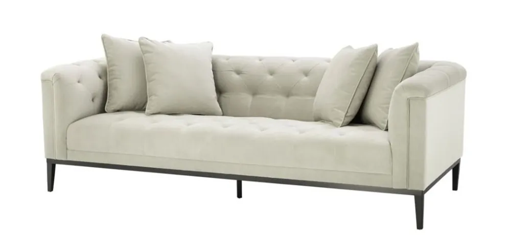 Heißes Angebot Sofá de lujo Casa Padrino Gris claro Negro - muebles para la habitación
