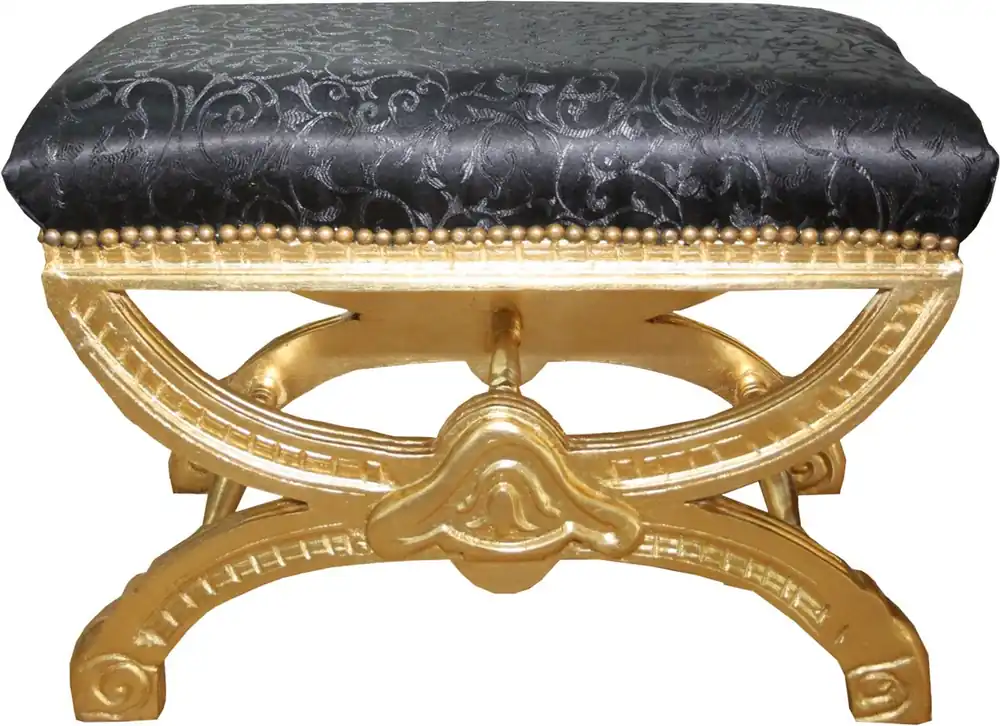 Neue Kollektion Patrón Casa Padrino barroco de heces / heces Cruz Negro / Oro