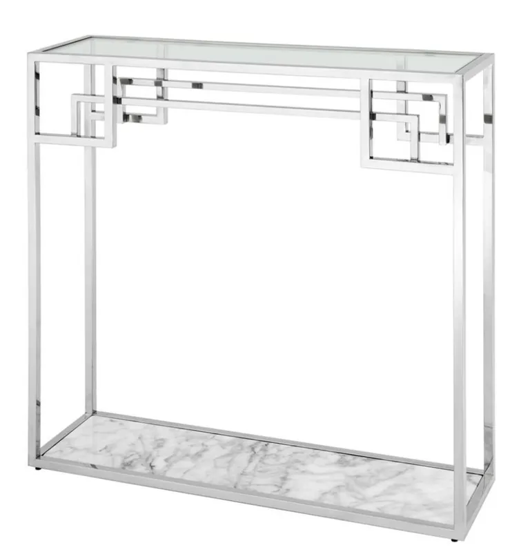 Sichere Zahlung Casa Padrino Art Deco de lujo mesa consola de plata - muebles del hotel Diseñador