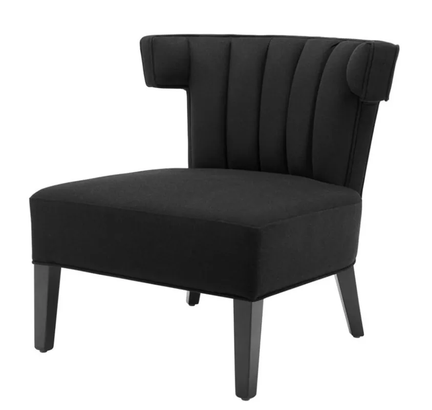 Butaca de lujo Casa Padrino negro - Muebles de diseño Sofort Bestellen