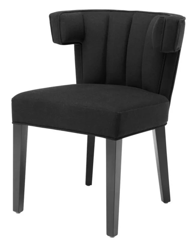 Bestseller Casa Padrino de lujo silla de comedor negro - Muebles de diseño