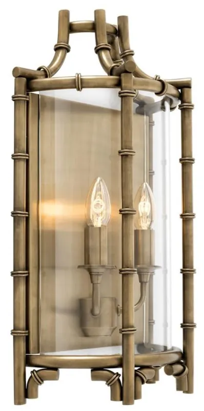 Casa Padrino pared de lujo lámpara antigua de bronce 30,5 x 15 x 52,5 cm H. - limited edition Schneller Versand