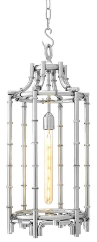 Must-Have Casa Padrino diseñador colgante de luz / linterna de plata de 30,5 x 69,5 cm H. - lámpara colgante de lujo
