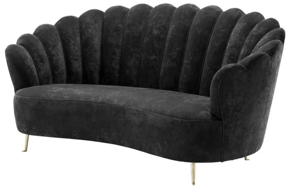 Casa Padrino sofá de diseño de lujo negro - edición limitada Markenware