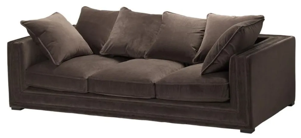 Knallerangebot Casa Padrino de diseño de lujo 3 sofá marrón - muebles de hotel de lujo