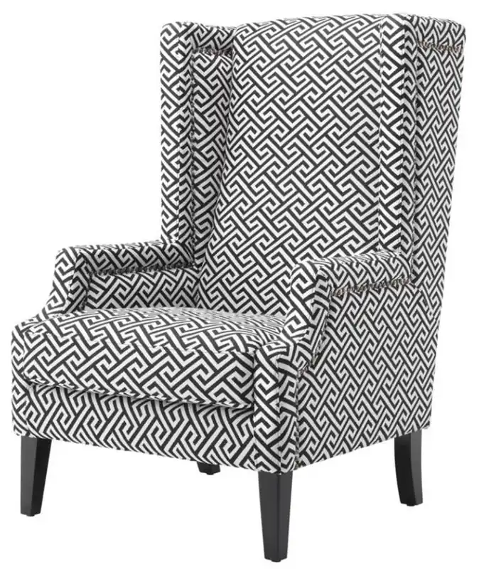 Sillón de diseño Casa Padrino negro / blanco - oídos butaca de lujo Online Kaufen