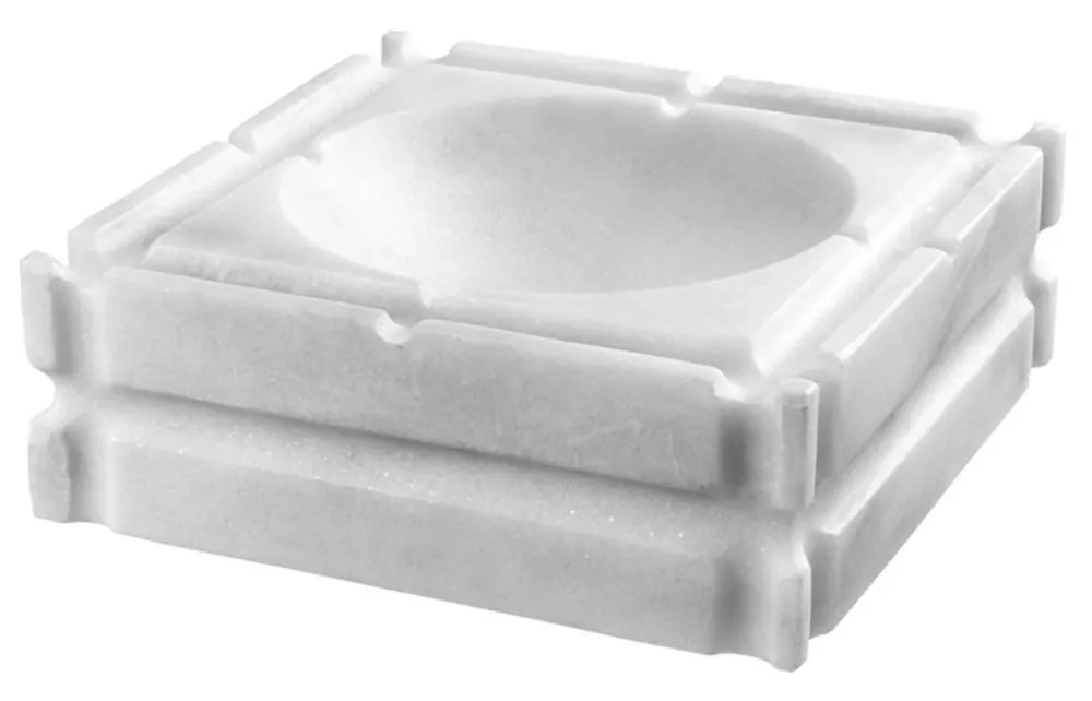 Casa Padrino de mármol diseñador cenicero blanco de 21 x 21 x 7 cm H. - edición limitada Meistverkauft