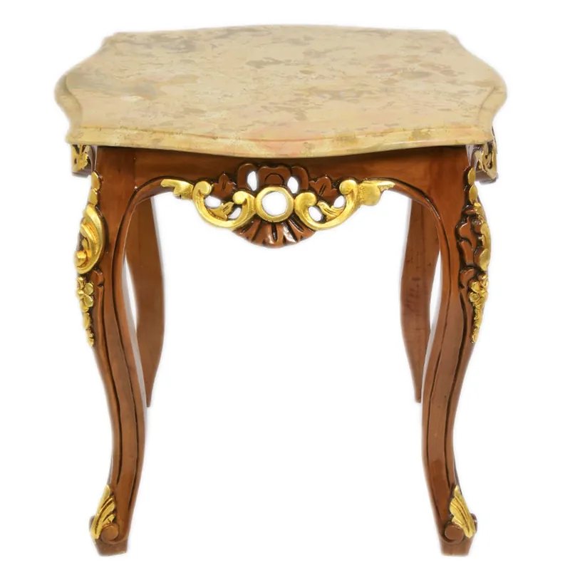 Casa Padrino barroco caoba mesa auxiliar con un mármol crema parte superior 55 x 55 cm x H 55 cm Meistverkauft