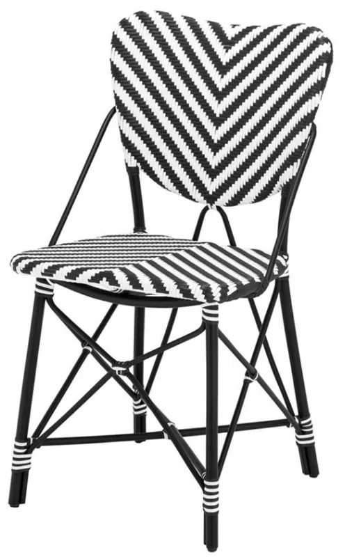 Blanco negro / Casa Padrino diseñador de silla de jardín - muebles de jardín de lujo Direkt Vom Hersteller