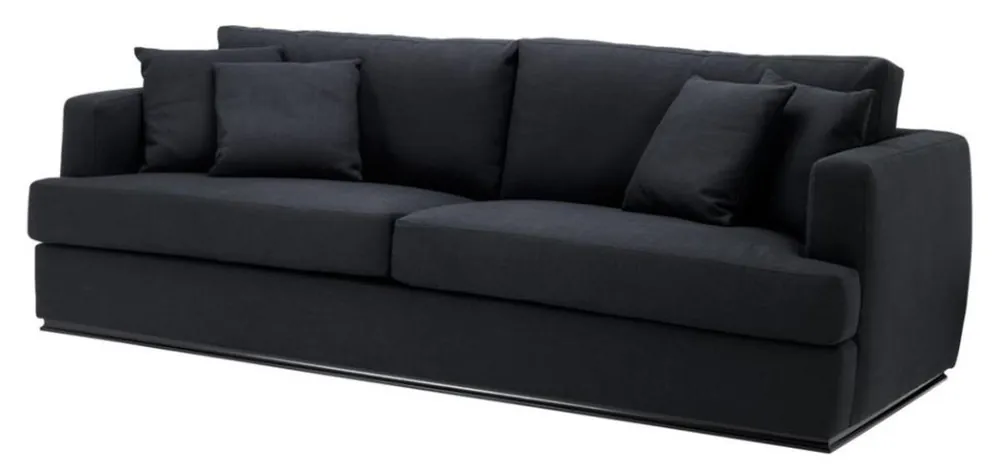 Meistverkauft Casa Padrino sofás hotel de lujo negro 234 x 103 x H. 86 cm - Edición limitada
