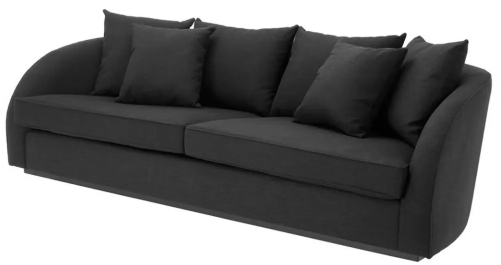 Must-Have Casa Padrino sofás hotel de lujo negro 255 x 91 x H. 72 cm - colección del diseñador