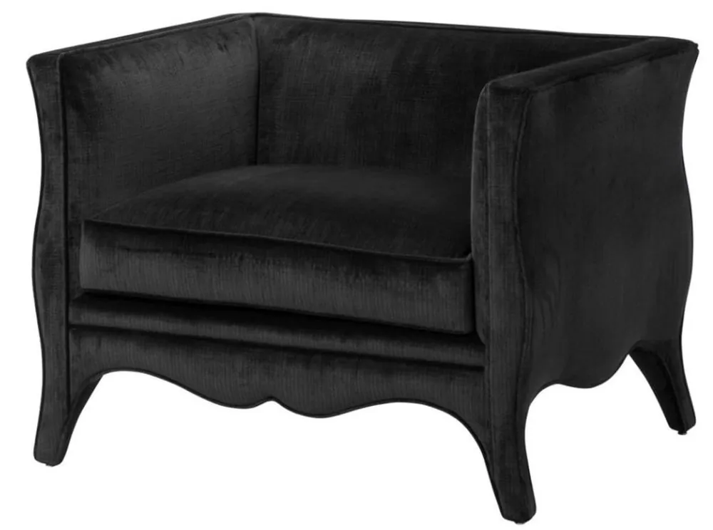 Online Kaufen Sillón de diseño Casa Padrino negro - muebles de lujo