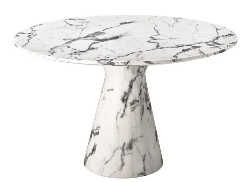 Abverkauf Casa Padrino comedor de diseño blanco de mesa 119,5 x H 75 cm - Edición de lujo