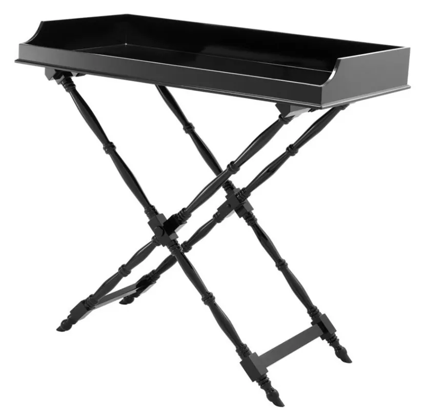 Casa Padrino bandeja de caoba diseñador negro 110 x 56 x H. 103 cm - bandeja de la porción de lujo Schneller Versand