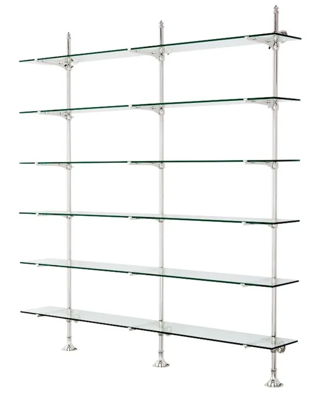 Casa Padrino diseñador de doble pared plata plataforma 220 x 41 x H. 240 cm - muebles de sala de lujo Markenware