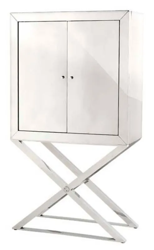 Neue Kollektion Casa Padrino plata armario de acero inoxidable diseñador - muebles de sala de lujo