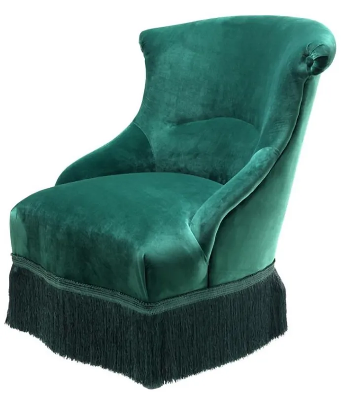 Sillón de diseño Casa Padrino verde 68 x 70 x H. 79 cm - colección de lujo Markenware