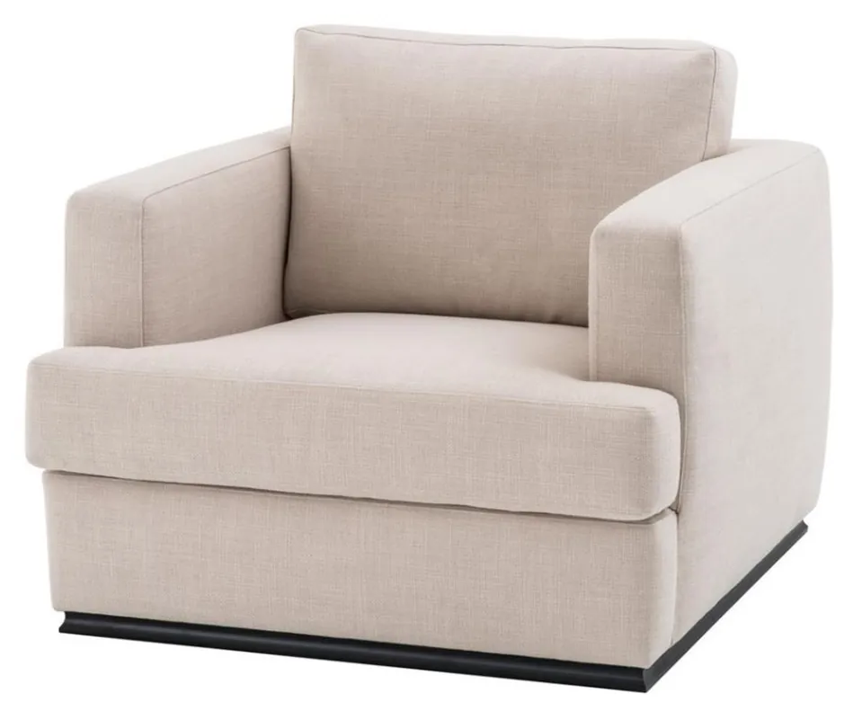 Preisreduziert Casa Padrino sillón color natural 96 x 103 x H. 86 cm - calidad de lujo