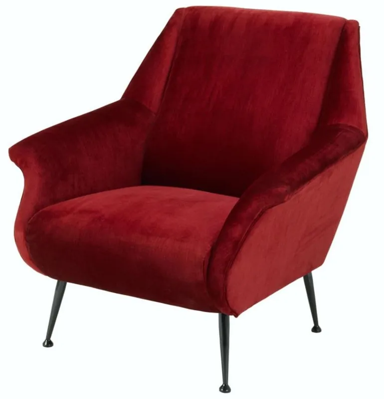 Butaca de lujo Casa Padrino rojo 88 x 80 x H. 91 cm - diseñador de muebles del club Ausverkauf