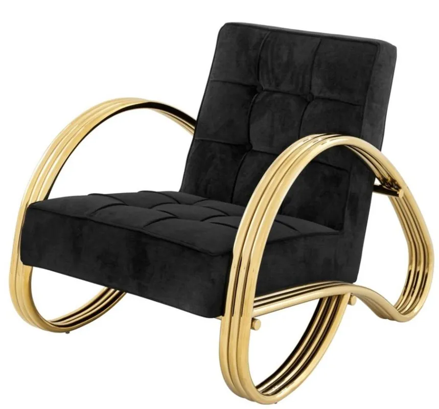 Casa Padrino butaca de lujo de oro de 75 x 98 x H. 78 cm - sillón de diseño Jetzt Bestellen