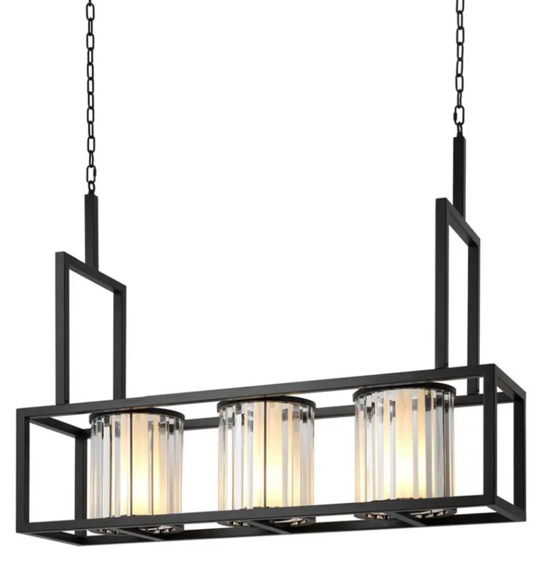 Casa Padrino de araña de lujo negro de 120 x 32 x H. 98 cm - hotel de muebles del restaurante Bestpreis