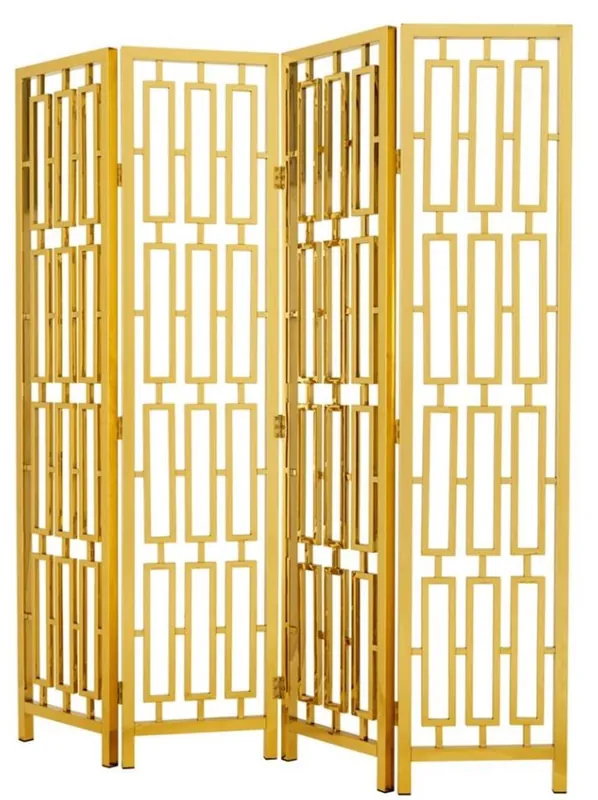 Angebot Diseñador Casa Padrino sala de acero inoxidable divisor de oro de 200 x 225 cm - H. edición limitada