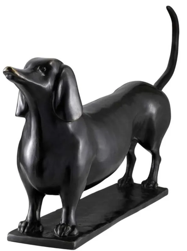 Schnäppchen Casa Padrino de bronce diseñador gráfico perro tejón 46 x 8 x H. 23 cm - de lujo de calidad