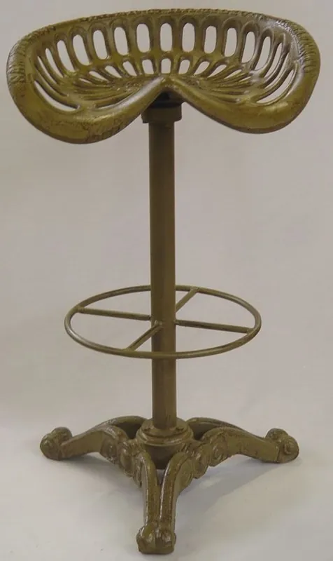 Geprüft Casa Padrino barra de lujo taburete de hierro - Altura 78,7 cm - Diseño Industrial